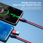 ENKAY 6-in-1 PD60W USB-A / Type-C to Type-C / 8 Pin / Micro USB Magnetic Fast Charging Cable, Cable Length:1m(Purple)