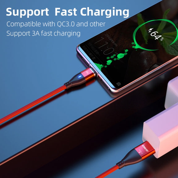 ENKAY 6-in-1 PD60W USB-A / Type-C to Type-C / 8 Pin / Micro USB Magnetic Fast Charging Cable, Cable Length:2m(Purple)
