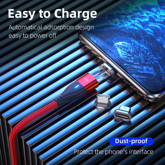 ENKAY 6-in-1 PD60W USB-A / Type-C to Type-C / 8 Pin / Micro USB Magnetic Fast Charging Cable, Cable Length:2m(Purple)