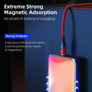 ENKAY 6-in-1 PD60W USB-A / Type-C to Type-C / 8 Pin / Micro USB Magnetic Fast Charging Cable, Cable Length:2m(Purple)