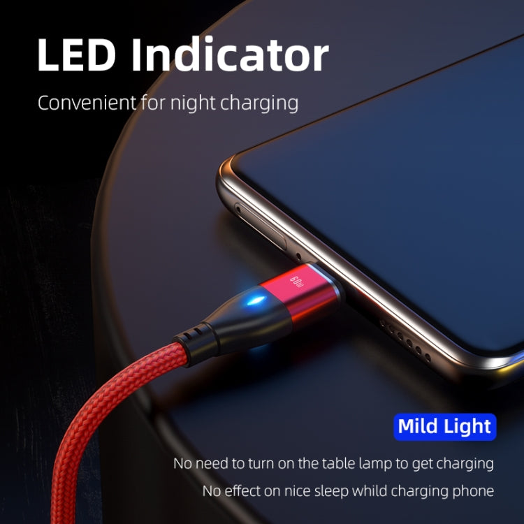 ENKAY 6-in-1 PD60W USB-A / Type-C to Type-C / 8 Pin / Micro USB Magnetic Fast Charging Cable, Cable Length:2m(Purple)