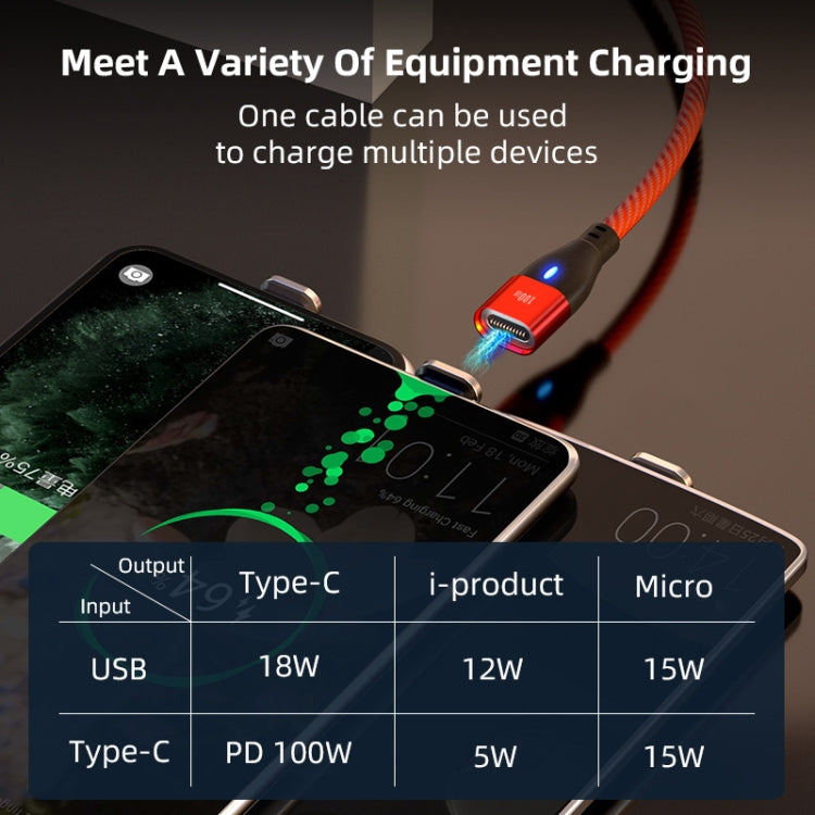 ENKAY 6-in-1 PD100W USB-A / Type-C to Type-C / 8 Pin / Micro USB Magnetic Fast Charging Cable, Cable Length:1m(Red) - free shipping - PMC Jewellery - Order now!