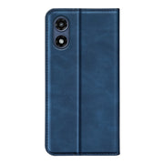 For Motorola Moto G Play 2024 Retro-skin Magnetic Suction Leather Phone Case(Dark Blue)