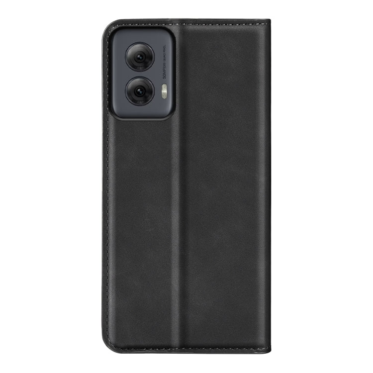 For Motorola Moto G Power 5G 2024 Retro-skin Magnetic Suction Leather Phone Case(Black)