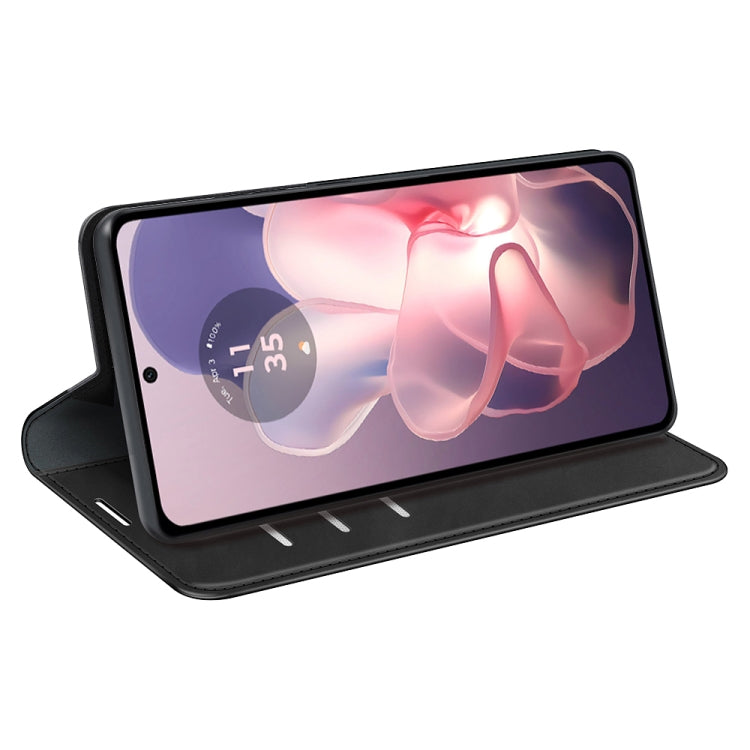 For Motorola Moto G Power 5G 2024 Retro-skin Magnetic Suction Leather Phone Case(Black)