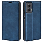 For Motorola Moto G Power 5G 2024 Retro-skin Magnetic Suction Leather Phone Case(Dark Blue)