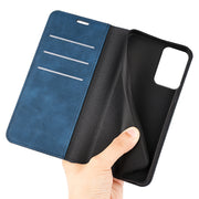 For Motorola Moto G Power 5G 2024 Retro-skin Magnetic Suction Leather Phone Case(Dark Blue)