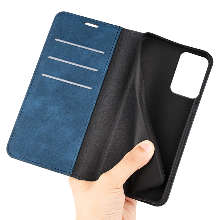 For Motorola Moto G Power 5G 2024 Retro-skin Magnetic Suction Leather Phone Case(Dark Blue)