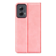 For Motorola Moto G Power 5G 2024 Retro-skin Magnetic Suction Leather Phone Case(Pink)
