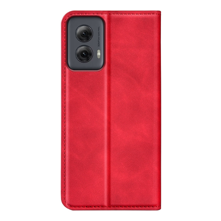 For Motorola Moto G Power 5G 2024 Retro-skin Magnetic Suction Leather Phone Case(Red)