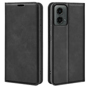 For Motorola Moto G 5G 2024 Retro-skin Magnetic Suction Leather Phone Case(Black)