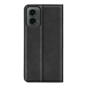 For Motorola Moto G 5G 2024 Retro-skin Magnetic Suction Leather Phone Case(Black)