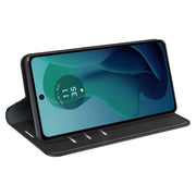 For Motorola Moto G 5G 2024 Retro-skin Magnetic Suction Leather Phone Case(Black)