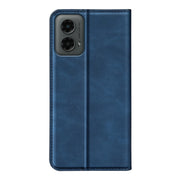 For Motorola Moto G 5G 2024 Retro-skin Magnetic Suction Leather Phone Case(Dark Blue)