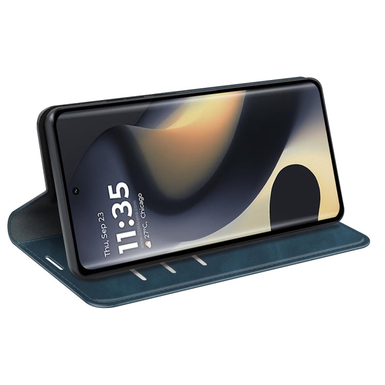 For Motorola Edge 5G 2024 Retro-skin Magnetic Suction Leather Phone Case(Dark Blue) - Motorola Cases by PMC Jewellery | Online Shopping South Africa | PMC Jewellery | Buy Now Pay Later Mobicred