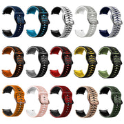 For Samsung Galaxy Watch 6 Classic 47mm Curved Texture Silicone Watch Band(Khaki+Black)