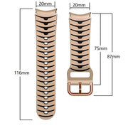 For Samsung Galaxy Watch 6 Classic 47mm Curved Texture Silicone Watch Band(Khaki+Black)