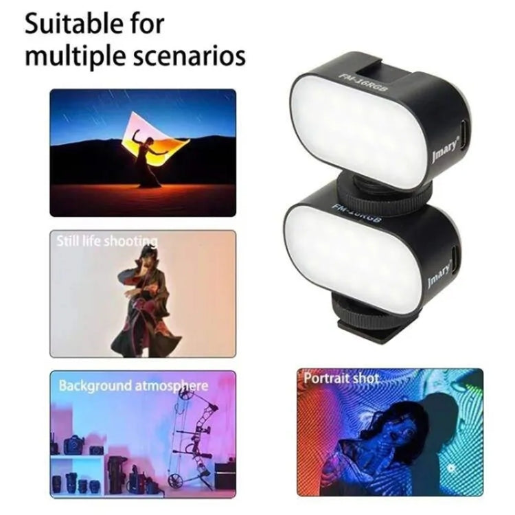 JMARY FM-16RGB Mini Portable Rechargeable RGB Video Conference Photography LED Fill Light -  by Jmary | Online Shopping South Africa | PMC Jewellery | Buy Now Pay Later Mobicred