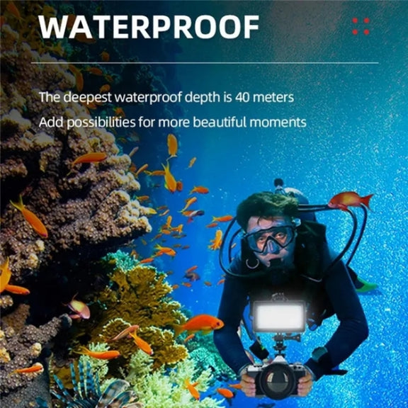 JMARY FM-72RGB Rechargeable Diving Photography RGB IPX8 Water-resistant Camera LED Fill Light