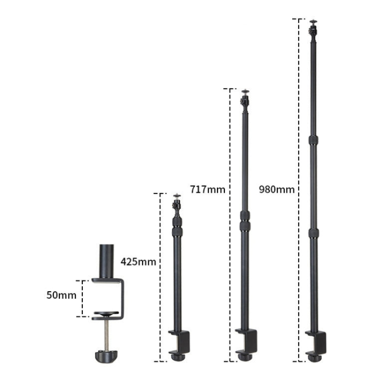 JMARY MT-49 For LED Video Light Clip Stand Adjustable Clamp Desk Mount Light Stand -  by Jmary | Online Shopping South Africa | PMC TechLife | Buy Now Pay Later Mobicred