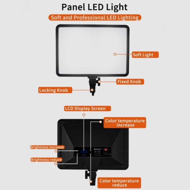 Jmary FM-17RS Video Conferencing Panel Studio Soft Light Photography LED Video Light - free shipping - PMC Jewellery - Order now!