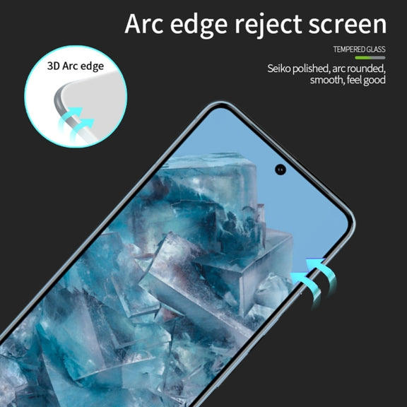 For Google Pixel 9 Pro PINWUYO 9H 3D Full Screen Explosion-proof Tempered Glass Film(Black)