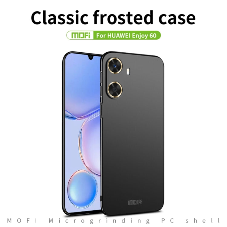 For Huawei Enjoy 60 MOFI Micro-Frosted PC Ultra-thin Hard Phone Case(Black)