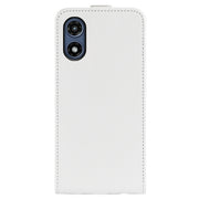 For Motorola Moto G Play 2024 R64 Texture Single Vertical Flip Leather Phone Case(White)