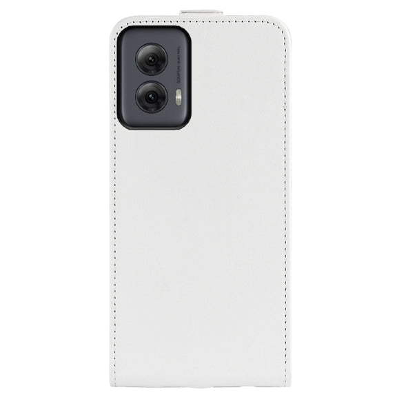 For Motorola Moto G Power 5G 2024 R64 Texture Single Vertical Flip Leather Phone Case(White)