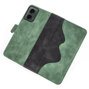 For Motolora Moto G 5G 2024 Stitching Horizontal Flip Leather Phone Case(Green)