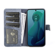 For Motolora Moto G 5G 2024 Stitching Horizontal Flip Leather Phone Case(Blue)