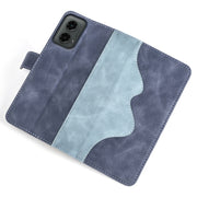 For Motolora Moto G 5G 2024 Stitching Horizontal Flip Leather Phone Case(Blue)