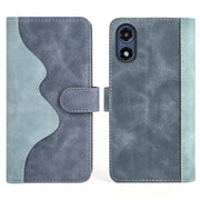 For Motorola Moto G Play 2024 Stitching Horizontal Flip Leather Phone Case(Blue)