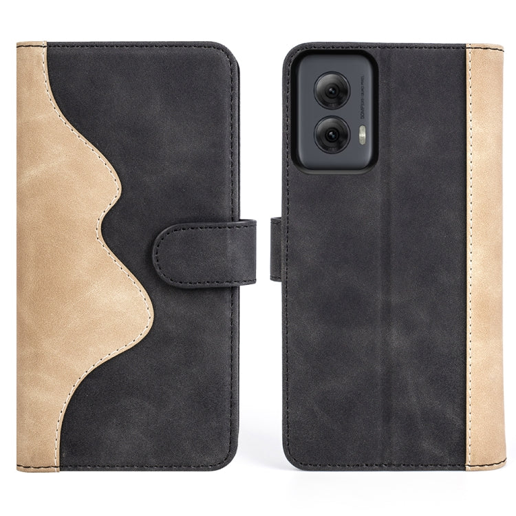 For Motolora Moto G Power 5G 2024 Stitching Horizontal Flip Leather Phone Case(Black)
