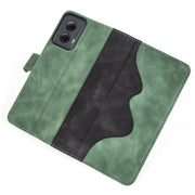 For Motolora Moto G Power 5G 2024 Stitching Horizontal Flip Leather Phone Case(Green)