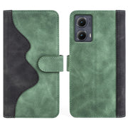 For Motolora Edge 5G 2024 Stitching Horizontal Flip Leather Phone Case(Green)