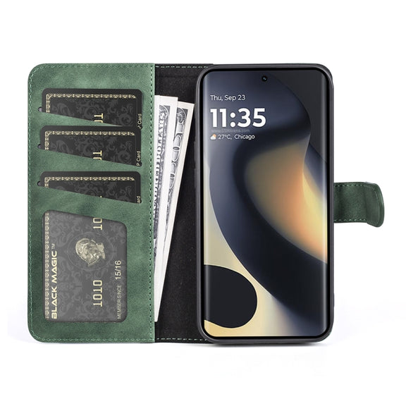 For Motolora Edge 5G 2024 Stitching Horizontal Flip Leather Phone Case(Green)