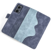 For Motolora Edge 5G 2024 Stitching Horizontal Flip Leather Phone Case(Blue)