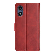 For Motorola Moto G Play 2024 Dual-side Magnetic Buckle Horizontal Flip Leather Phone Case(Red)