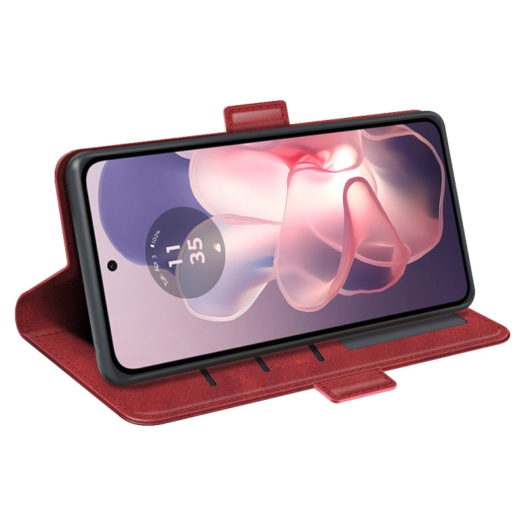 For Motorola Moto G Power 5G 2024 Dual-side Magnetic Buckle Horizontal Flip Leather Phone Case(Red)