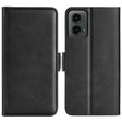For Motorola Moto G 5G 2024 Dual-side Magnetic Buckle Horizontal Flip Leather Phone Case(Black) - Motorola Cases by PMC Jewellery | Online Shopping South Africa | PMC Jewellery | Buy Now Pay Later Mobicred