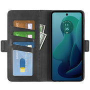 For Motorola Moto G 5G 2024 Dual-side Magnetic Buckle Horizontal Flip Leather Phone Case(Black)