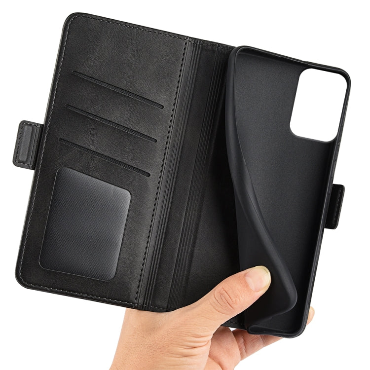 For Motorola Moto G 5G 2024 Dual-side Magnetic Buckle Horizontal Flip Leather Phone Case(Black)