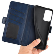 For Motorola Moto G 5G 2024 Dual-side Magnetic Buckle Horizontal Flip Leather Phone Case(Dark Blue)