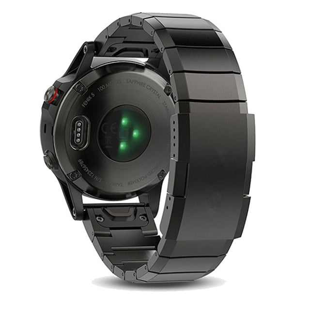 For Garmin Fenix 7X Titanium Alloy Quick Release 26mm Watch Band(Black)