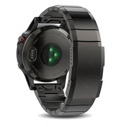 For Garmin Fenix 5X Sapphire Titanium Alloy Quick Release 26mm Watch Band(Black)