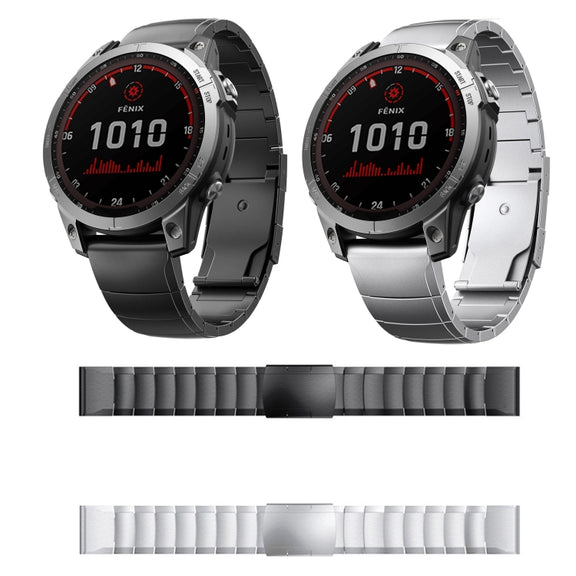 For Garmin Epix Pro 51mm 26mm Titanium Alloy Quick Release Watch Band(Black)