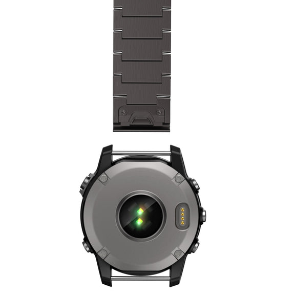 For Garmin Epix Pro 51mm 26mm Titanium Alloy Quick Release Watch Band(Black)