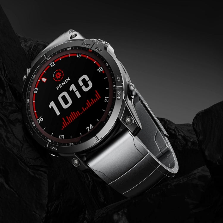 For Garmin Epix Pro 51mm 26mm Titanium Alloy Quick Release Watch Band(Black)