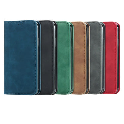 For iPhone 16e Retro Skin Feel Magnetic Flip Leather Phone Case(Green) - iPhone 16e Cases by PMC Jewellery | Online Shopping South Africa | PMC Jewellery | Buy Now Pay Later Mobicred